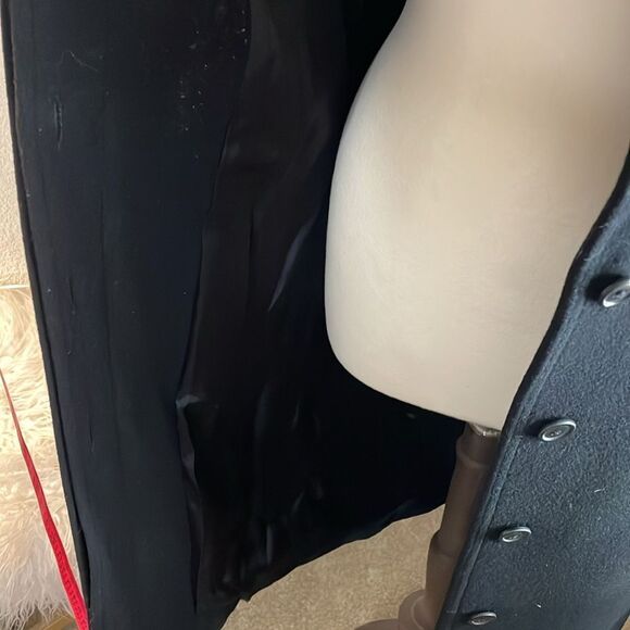 harré benard BENABB HELTZMAN woman’s Black Wool Coat | petite | vintage - Picture 9 of 10